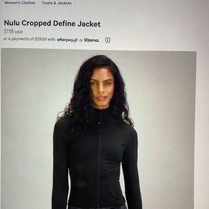 Lululemon Define Crop Jacket